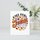 Fall for Jesus He Never Leaves Fall Thanksgiving (Standing Front)