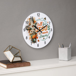 Fall For Jesus.... Large Clock