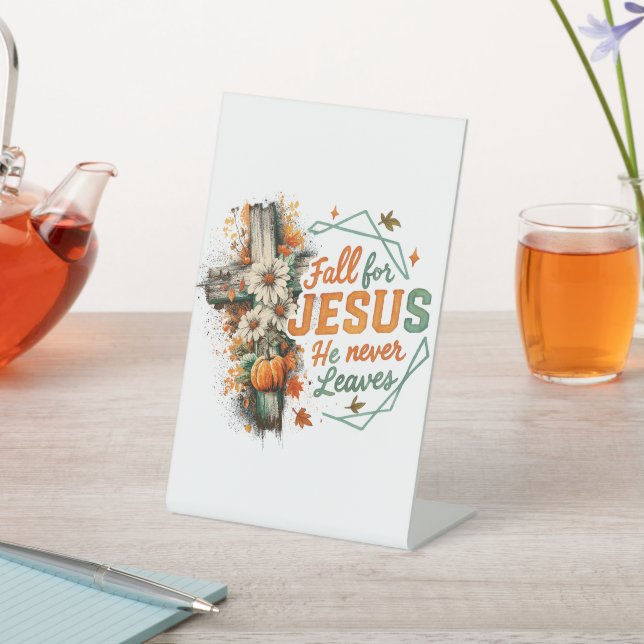 Fall For Jesus....  Pedestal Sign (In SItu)