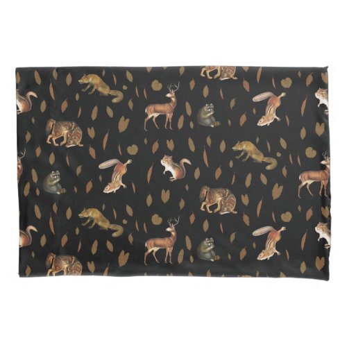 Fall Forest Animals Autumn Leaves Fall Decor Pillow Case