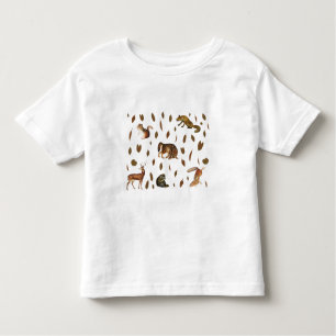 Fall Forest Animals Autumn Leaves Toddler T-shirt