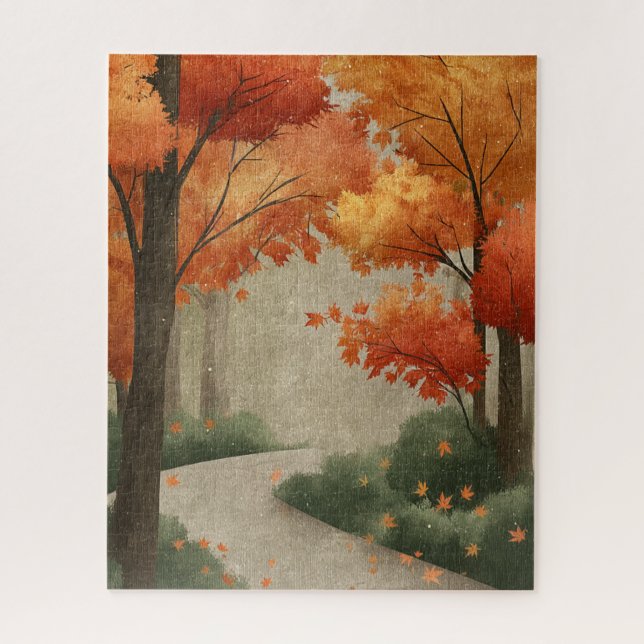 Fall Forest Autumn Leaves Jigsaw Puzzle (Vertical)