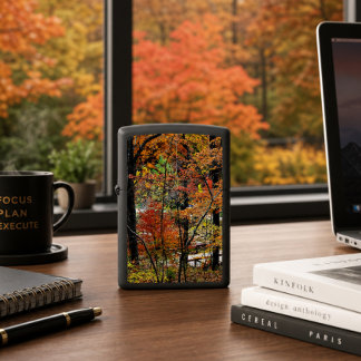 Fall Forest Autumn Trees Photography Gift Zippo Lighter