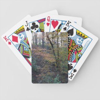 Fall Forest Bicycle Playing Cards