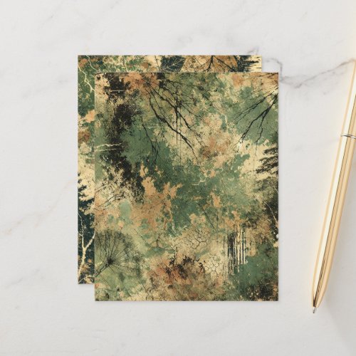 Fall Forest Floor Distressed Ink Scrapbook Paper
