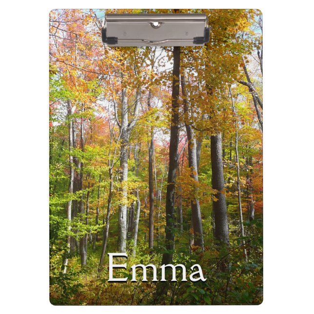 Fall Forest I Autumn Landscape Photography Clipboard (Front)