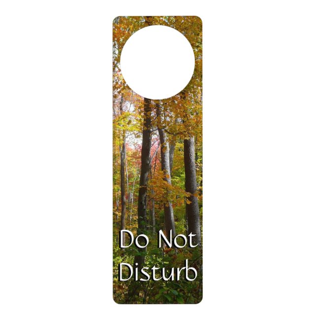 Fall Forest I Autumn Landscape Photography Door Hanger (Front)
