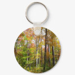 Fall Forest I Autumn Landscape Photography Keychain