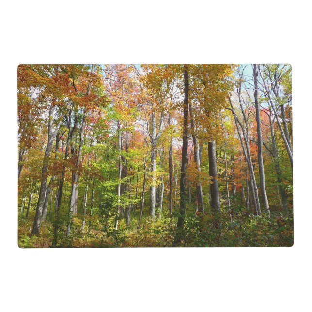 Fall Forest I Autumn Landscape Photography Placemat (Front)