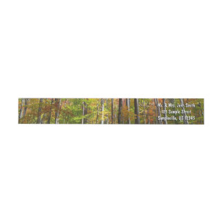 Fall Forest I Autumn Landscape Photography Wrap Around Label