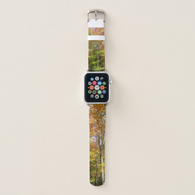 Fall Forest II Autumn Landscape Photography Apple Watch Band (Front)