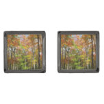 Fall Forest II Autumn Landscape Photography Cufflinks