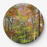 Fall Forest II Autumn Landscape Photography Paper Plates