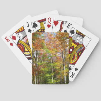 Fall Forest II Autumn Landscape Photography Poker Cards