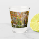 Fall Forest II Autumn Landscape Photography Shot Glass
