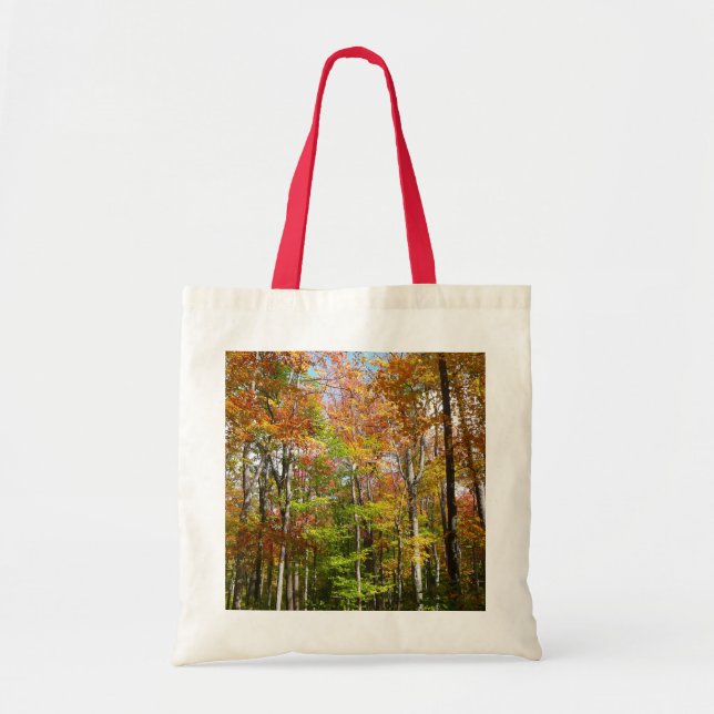 Fall Forest II Autumn Landscape Photography Tote Bag (Front)