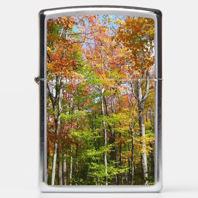 Fall Forest II Autumn Landscape Photography Zippo Lighter (Front)