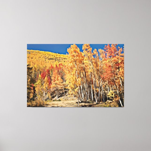 Fall Forest Landscape Canvas Print (Front)
