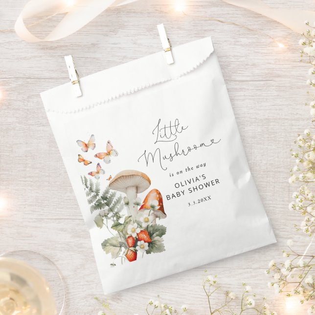 Fall forest little mushroom baby shower favor bag (Clipped)