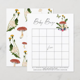 fall forest mushrooms - Baby Bingo game