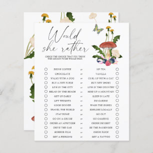 fall forest mushrooms - Would She Rather game