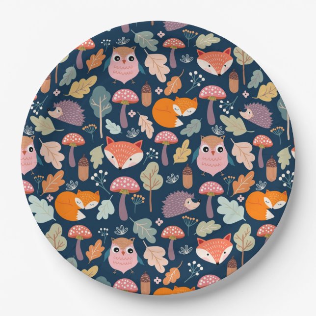Fall/Forest Paper Plates (Front)