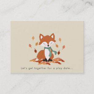 Fall Fox Woodland Birthday Calling Card