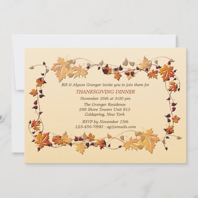 Fall Frame Invitation (Front)