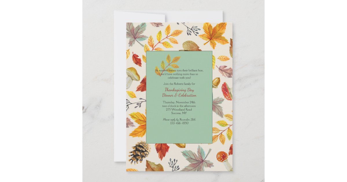 Fall Theme Invite Frame Fall Frame Invitation | Zazzle