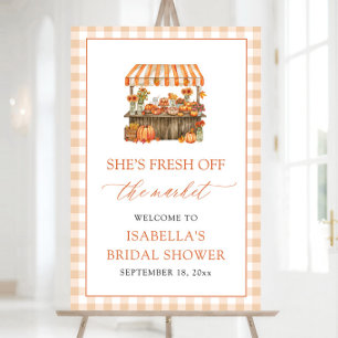 Fall Fresh Off the Market Bridal Shower Welcome Foam Board