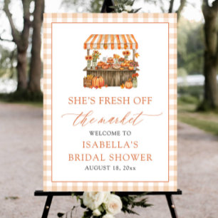 Fall Fresh Off the Market Bridal Shower Welcome Foam Board