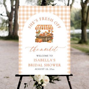 Fall Fresh Off the Market Bridal Shower Welcome Foam Board