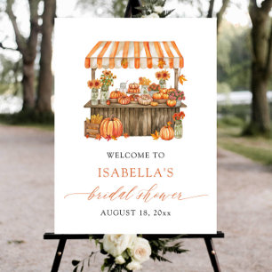 Fall Fresh Off the Market Bridal Shower Welcome Foam Board
