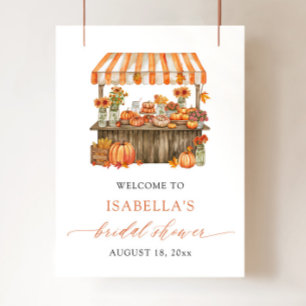 Fall Fresh Off the Market Bridal Shower Welcome Poster