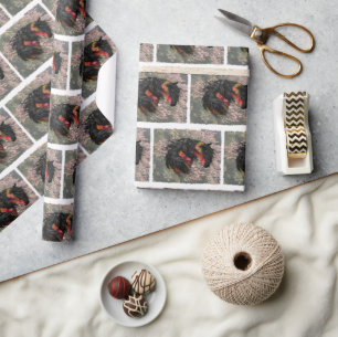 Fall Friesian Horse Wrapping Paper