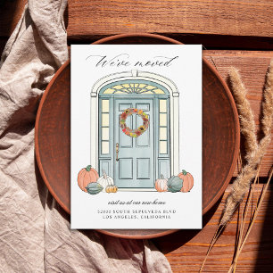 Fall Front Porch Colonial Door Moving Announcement