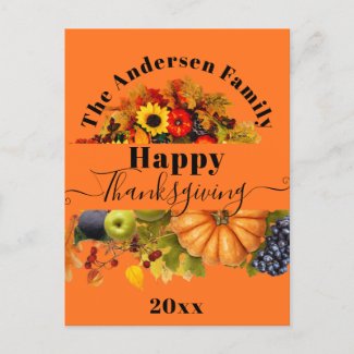 Fall Fruits Flowers And Foliage Happy Thanksgiving
