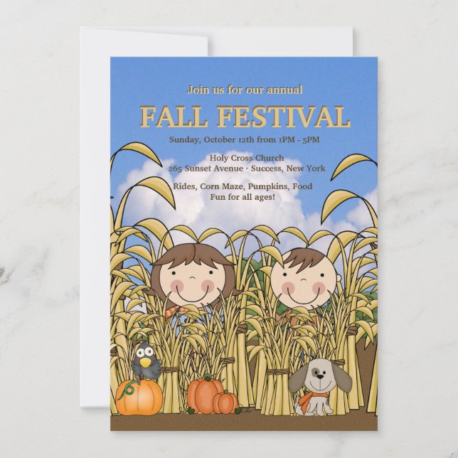 Fall Fun Invitation (Front)