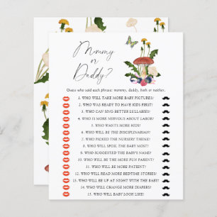 Fall fungi Mommy or daddy baby shower game