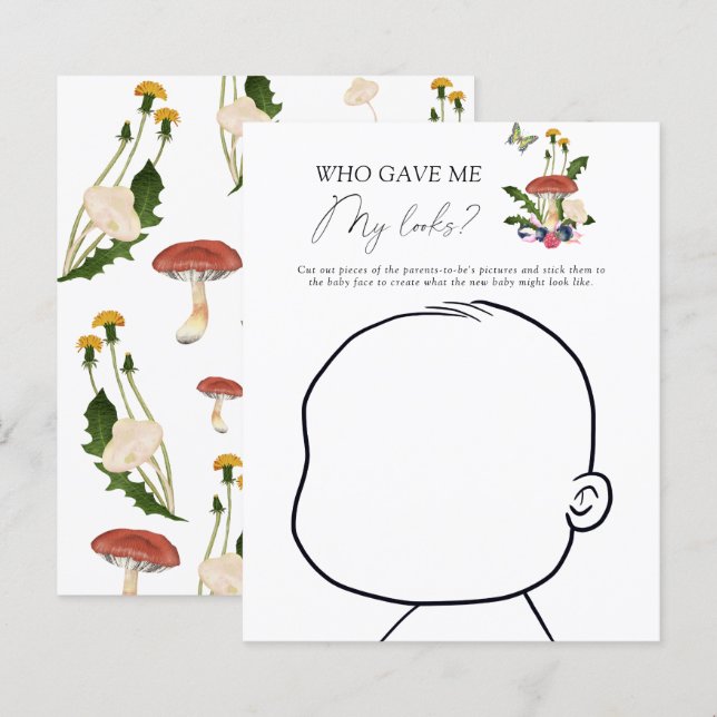 fall fungi - Who gave me my looks baby game (Front/Back)