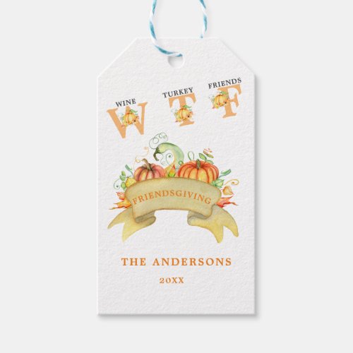 Fall Funny WTF Pumpkins Thanksgiving Feast Gift Tags