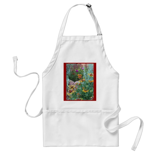 Fall Garden Daisies Adult Apron (Front)