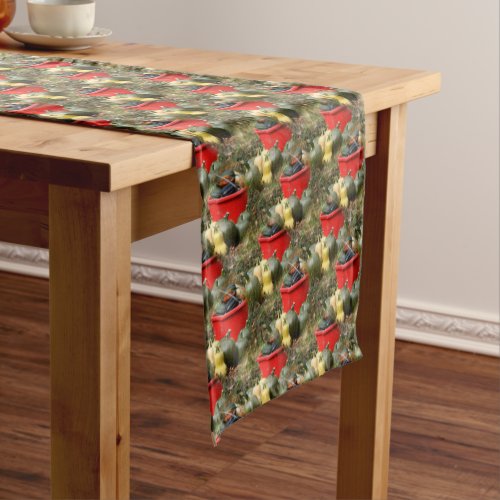 Fall Garden Harvest Nature Pattern Short Table Runner