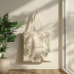 Fall Garden Wildflower Bridesmaid Tote Bag<br><div class="desc">This fall garden wildflower bridesmaid tote bag is the perfect wedding gift to present your bridesmaids and maid of honor for a rustic wedding. The design features pink,  blush,  rose and purple hand-painted wild flowers with butterflies.</div>