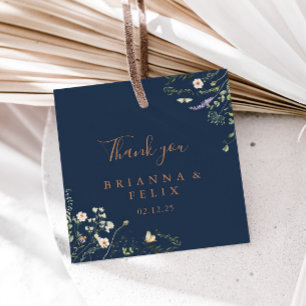 Fall Garden Wildflower Wedding Favor Tags