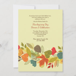 Fall Garland Invitation