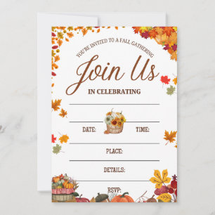 Fall Gathering Celebration Design Invitation