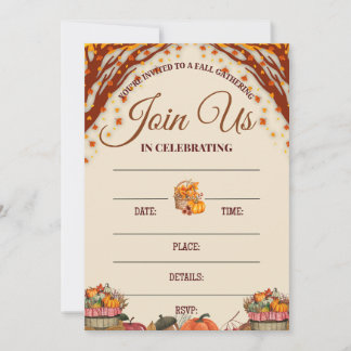Fall Gathering Celebration Design Invitation
