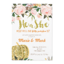 Fall Gender Reveal Invitation