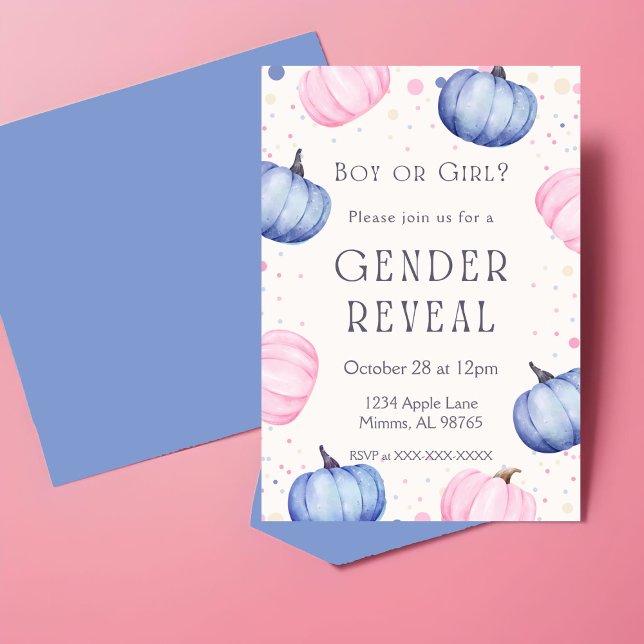 Fall Gender Reveal Invitation (Creator Uploaded)